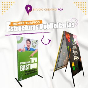 Aviso tipo pasa calle en tijera