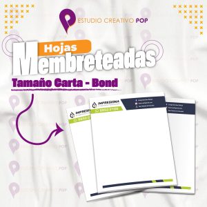 Hojas membreteadas