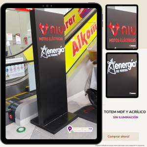 Aviso en MDF vinilado